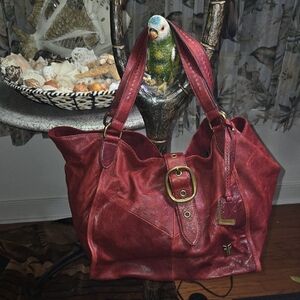 Frye Burgundy Leather Tote
